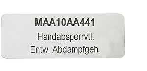 Kunststoffschild lasergraviert Lasergravur-Beschriftung