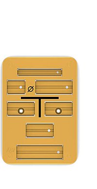 Franken Plastik Gas Form A Gelbes Schild Gas Form A