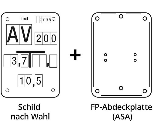 Franken Plastik Abdeckplatte Abdeckplatte