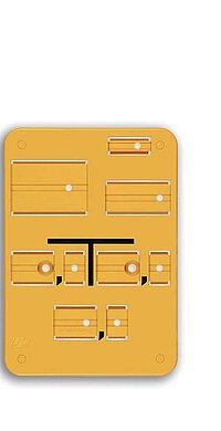 Franken Plastik Gas Form B Gelbes Schild Gas Form B