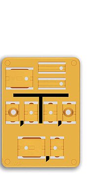 Franken Plastik Gas Form C Gelbes Schild Gas Form C