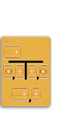 Franken Plastik Gas Form C Gelbes Schild Gas Form C