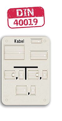 Franken Plastik Kabel Form B Weißes Schild Kabel Form B