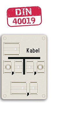 Franken Plastik Kabel Form C Weißes Schild Kabel Form B