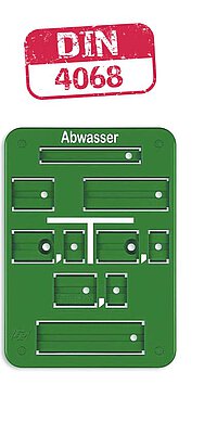 Franken Plastik Abwasser Form A Grünes Schild Abwasser Form A