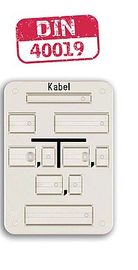 Franken Plastik Kabel Form A Weißes Schild Kabel Form A