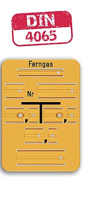 Franken Plastik Gas Form A Gelbes Schild Gas Form A