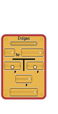 Franken Plastik Gas Form A Gelbes Schild Gas Form A