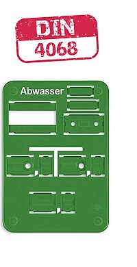 Franken Plastik Abwasser Form B Grünes Schild Abwasser Form B