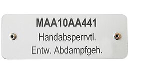 Kunststoffschild lasergraviert Lasergravur-Schild