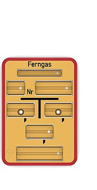 Franken Plastik Gas Form A Gelbes Schild Gas Form A
