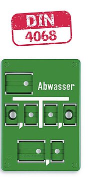 Franken Plastik Abwasser Form C Grünes Schild Abwasser Form C