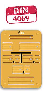 Franken Plastik Gas Form A Gelbes Schild Gas Form A