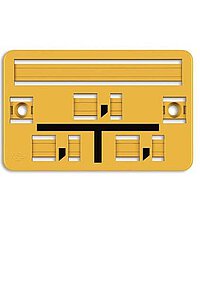 Franken Plastik Gas International Gelbes Schild Gas International