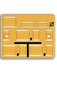 Franken Plastik Gas International Gelbes Schild Gas International