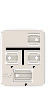 Franken Plastik Kabel Kunststoff Weißes Schild Kabel Kunststoff