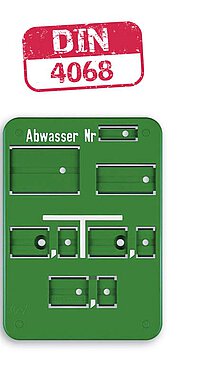 Franken Plastik Abwasser Form B Grünes Schild Abwasser Form B