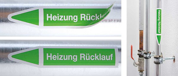 Rohrleitungsaufkleber Rohrleitungsaufkleber
